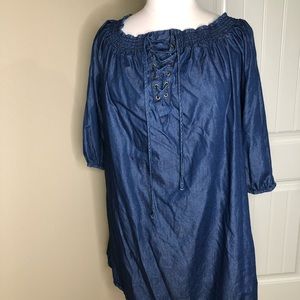 Denim Off Shoulder Dress